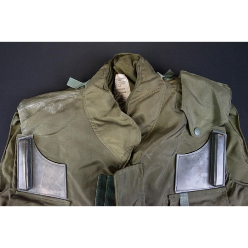 219 - A British military Body armour vest, size XL, dated 1979 (Northern Ireland)