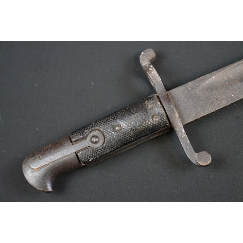 233 - A small group of knives to include a military bayonet, two Arabic daggers and a pair of mounted kukr... 