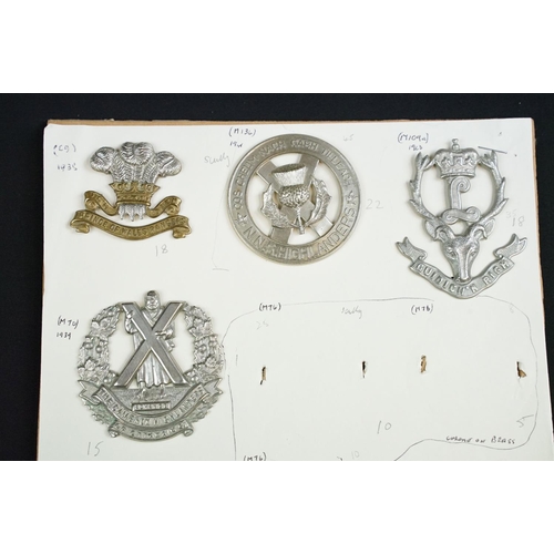 80 - A collection of mainly Canadian military cap and collar badges to include the Royal Engineers, Royal... 