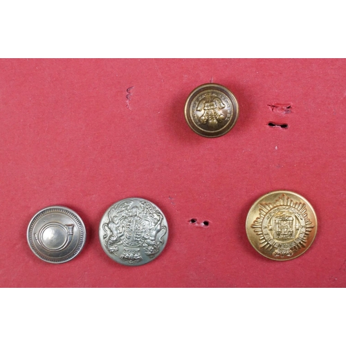 81 - A collection of military buttons to include British and European examples.