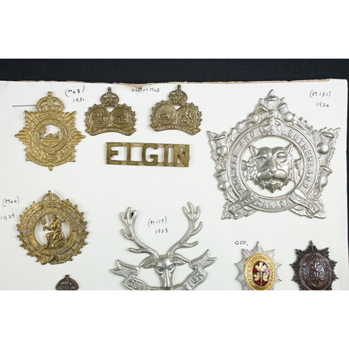 82 - A collection of mainly Canadian military cap badges to include The Lake Superior Regiment, The Halif... 