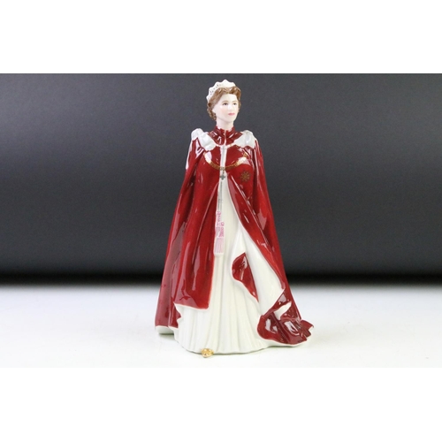 27 - Royal Worcester Queen's 80th Birthday 2006 porcelain figurine, approx 23cm high