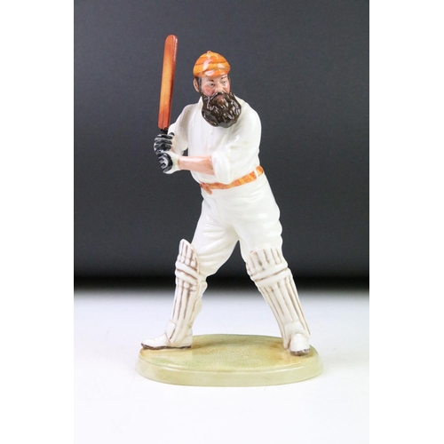 32 - Royal Doulton W. G. Grace porcelain figure, HN3640, approx 22cm high, ltd edn no. 0149, with certifi... 