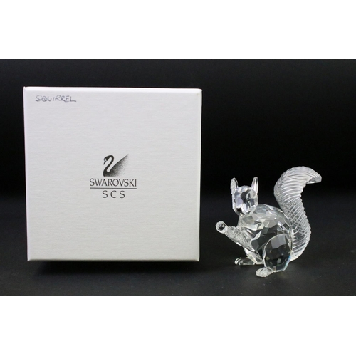 48 - Eight boxed Swarovski Crystal animals / animal sets to include 10th Anniversary Edition - The Squirr... 