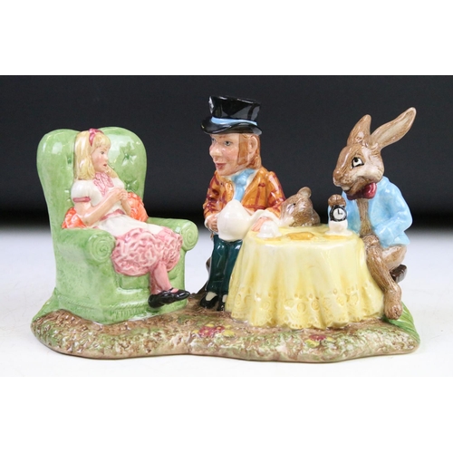 49A - Beswick 'The Mad Hatter's Tea Party' porcelain figure group, LC 1, ltd edn no. 227/1998, with CoA, b... 