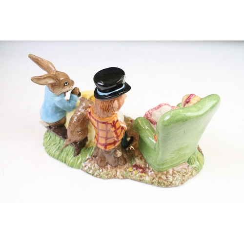 49A - Beswick 'The Mad Hatter's Tea Party' porcelain figure group, LC 1, ltd edn no. 227/1998, with CoA, b... 