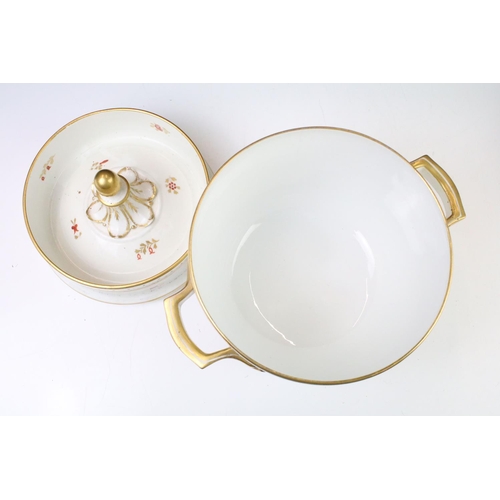 66 - Late 18th / early 19th Century Crown Derby ice pail and cover having twin handles, gilt detailing of... 