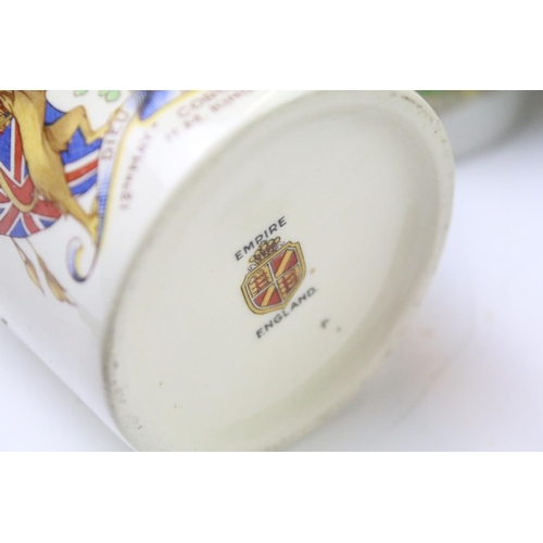 91 - Collection of early-to-mid 20th C royal / commemorative china, around 28 pieces, to include WW1 'For... 