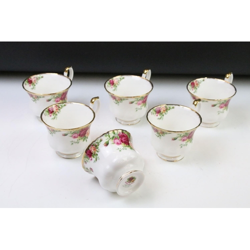 94 - Royal Albert 'Old Country Roses' tea set to include teapot, 6 cups & saucers, 6 tea plates, milk jug... 