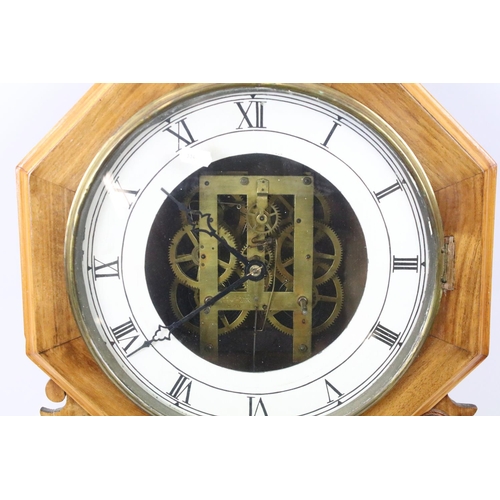 149 - Late 19th / early 20th century E. N. Welch, Forestville American skeleton wall clock, the case with ... 