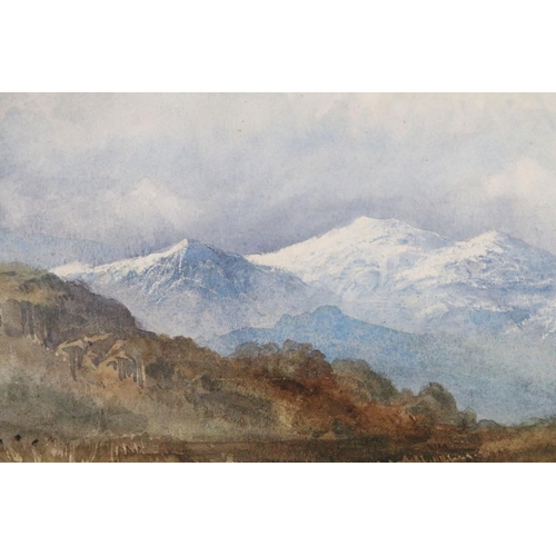 590 - Henry Andrew Harper (1833-1900) Scottish Highlands landscape scene, watercolour, signed lower right,... 