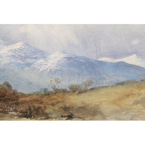 590 - Henry Andrew Harper (1833-1900) Scottish Highlands landscape scene, watercolour, signed lower right,... 