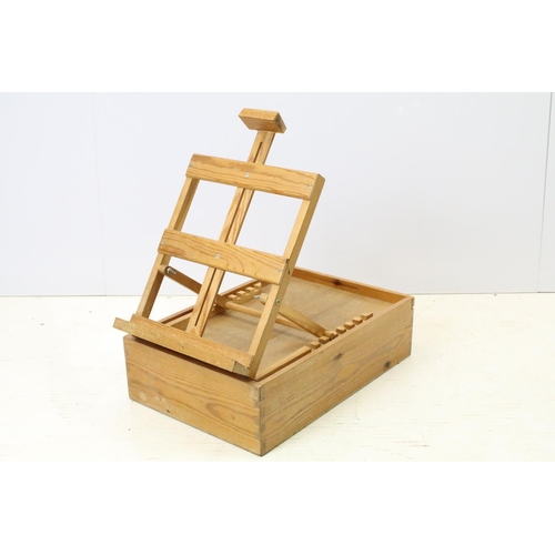658 - Artist field easel and plant box, 19cm high x 49cm long x 30.5cm deep