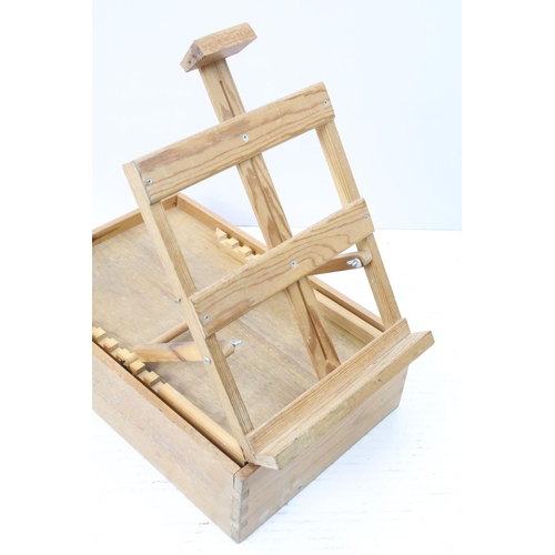 658 - Artist field easel and plant box, 19cm high x 49cm long x 30.5cm deep