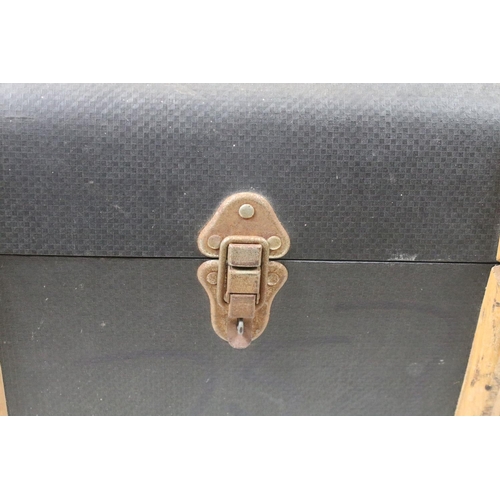 664 - Cabin trunk, with painted name - LA Freeman with P&O labels