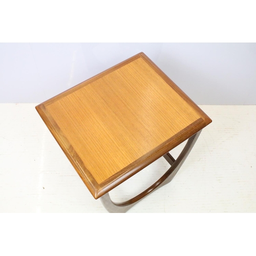 681 - Quadrille nest of three G-Plan tables, label to underside of the smallest table, the largest 51cm hi... 
