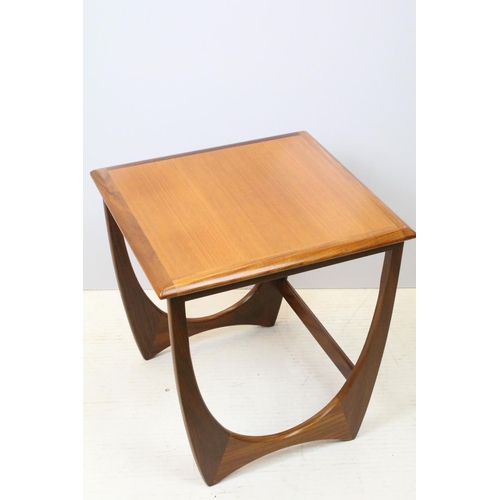 681 - Quadrille nest of three G-Plan tables, label to underside of the smallest table, the largest 51cm hi... 