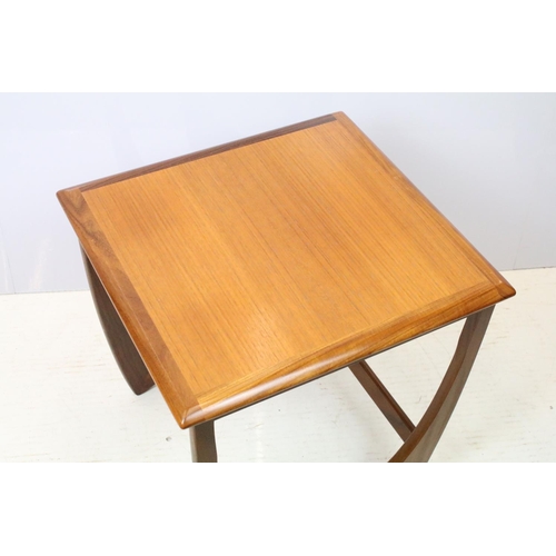 681 - Quadrille nest of three G-Plan tables, label to underside of the smallest table, the largest 51cm hi... 