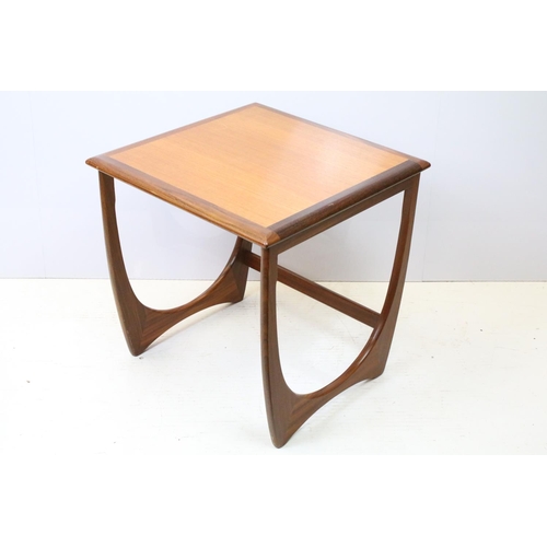 681 - Quadrille nest of three G-Plan tables, label to underside of the smallest table, the largest 51cm hi... 