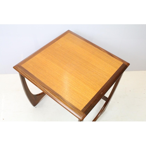681 - Quadrille nest of three G-Plan tables, label to underside of the smallest table, the largest 51cm hi... 