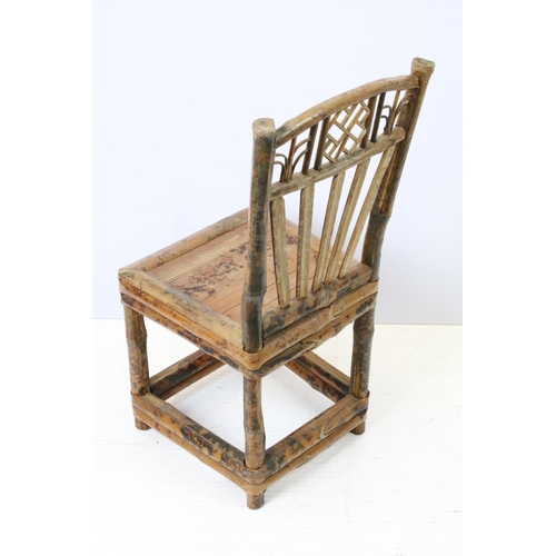 687 - Victorian Bamboo & Pine Chair, 35cm wide x 74cm high