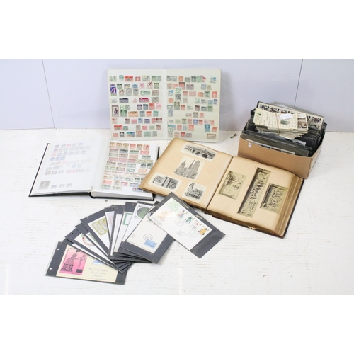 459 - Collection of first day covers (mostly 1970's), together with a selection of antique post cards, and... 