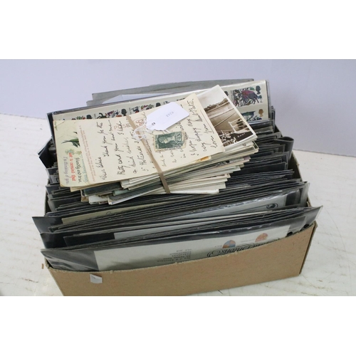 459 - Collection of first day covers (mostly 1970's), together with a selection of antique post cards, and... 