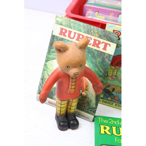 461 - Collection of Rupert annuals (mostly 1900's examples) together with a selection of Rupert accessorie... 