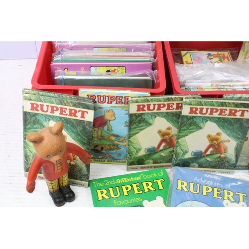 461 - Collection of Rupert annuals (mostly 1900's examples) together with a selection of Rupert accessorie... 