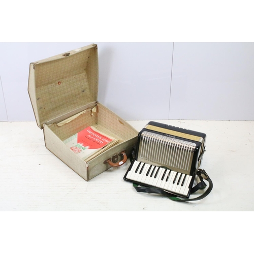 464 - Mid 20th century Bell accordion within original fitted case