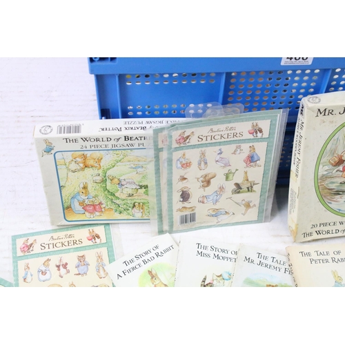 466 - Collection of vintage Beatrix Potter books and jigsaw puzzles together with a small quantity of othe... 