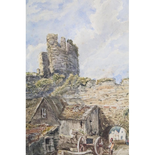 599 - Two 18th / 19th century indentures, the largest 83 x 101.5cm overall, framed and glazed together wit... 