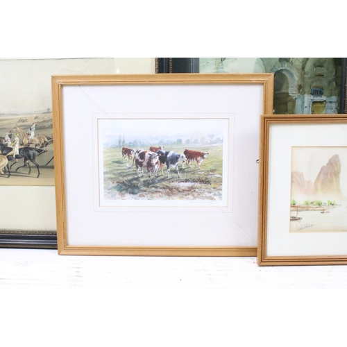 599 - Two 18th / 19th century indentures, the largest 83 x 101.5cm overall, framed and glazed together wit... 