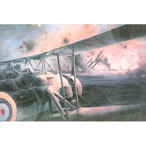 606 - Robert Taylor, The Swordfish Attack at Taranto, limited edition print, signed by Charles Lamb and Ri... 