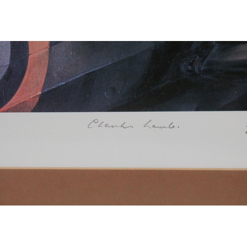 606 - Robert Taylor, The Swordfish Attack at Taranto, limited edition print, signed by Charles Lamb and Ri... 