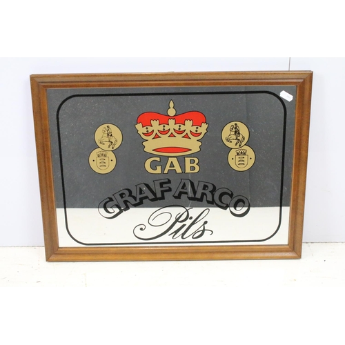 641 - Collection of pub mirrors, to include: Pernod Fils, 49 x 65cm overall, Martini, 58.5 x 48cm, Wood's ... 