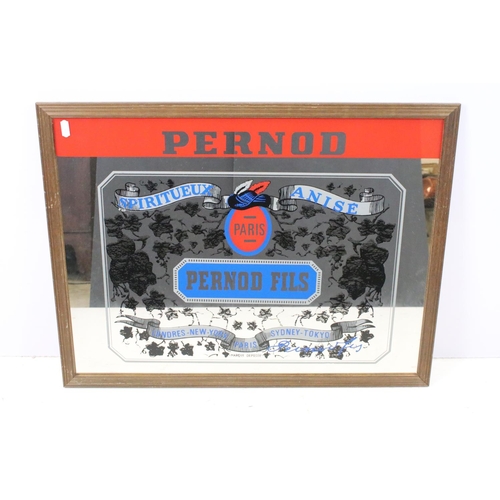 641 - Collection of pub mirrors, to include: Pernod Fils, 49 x 65cm overall, Martini, 58.5 x 48cm, Wood's ... 