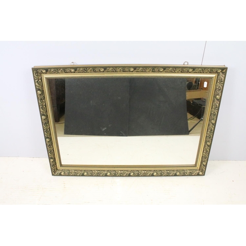 642 - Early 20th century gilt framed wall mirror, 57 x 43.5cm together with another gilt framed mirror, th... 