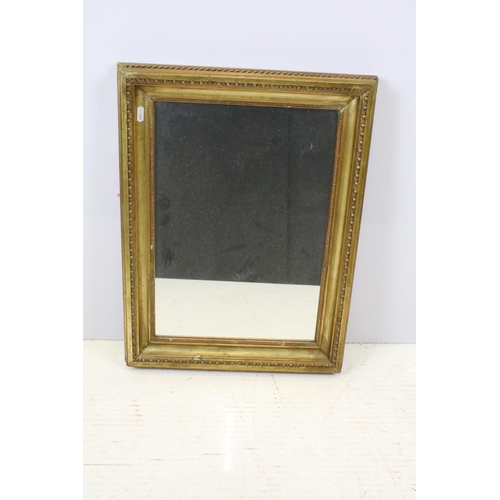 642 - Early 20th century gilt framed wall mirror, 57 x 43.5cm together with another gilt framed mirror, th... 