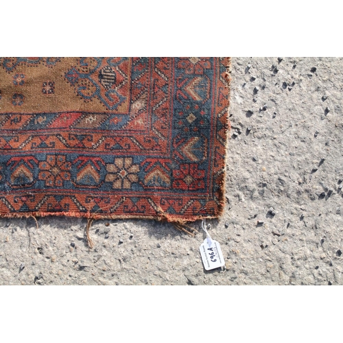 696A - Hand knotted woollen Chobi Kilim runner rug, 245cm x 81cm