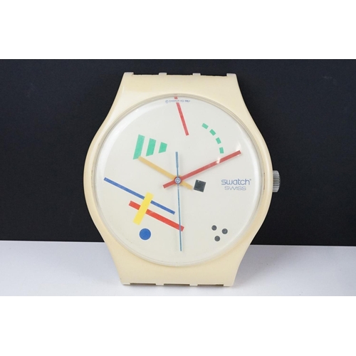 157 - Swatch Watch - Original Retro 1980’s Advertising Point of Sale Shop Displasy Swatch Swiss Wall Clock... 