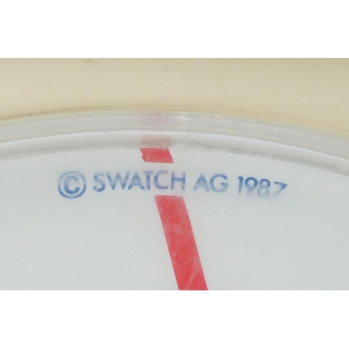 157 - Swatch Watch - Original Retro 1980’s Advertising Point of Sale Shop Displasy Swatch Swiss Wall Clock... 