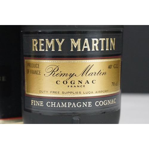 193 - Three bottles of Cognac to include Remy Martin fine champagne cognac V.S.O.P. (2 boxed 70cl bottles)... 