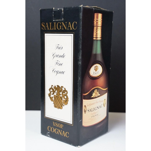 193 - Three bottles of Cognac to include Remy Martin fine champagne cognac V.S.O.P. (2 boxed 70cl bottles)... 