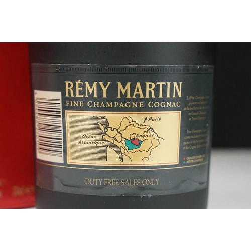 193 - Three bottles of Cognac to include Remy Martin fine champagne cognac V.S.O.P. (2 boxed 70cl bottles)... 