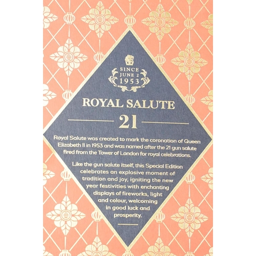 207 - A bottle of Royal Salute 21 year old blended scotch whisky signature blend. 70cl, 40% vol. In origin... 