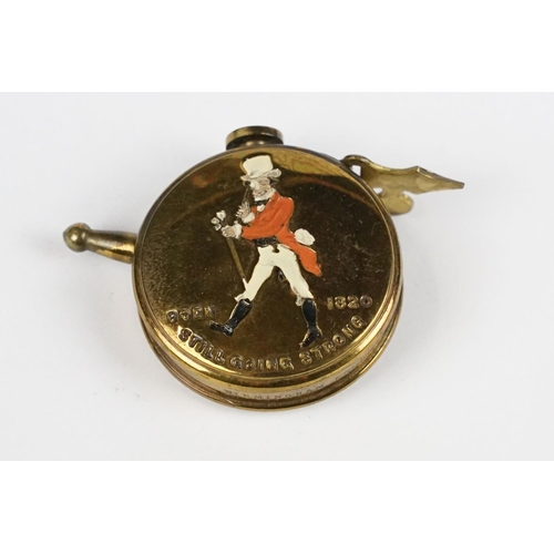 277 - Early 20th century ' Johnnie Walker ' Whisky  Enamelled Bowls Tape Measure marked ' born 1820 still ... 