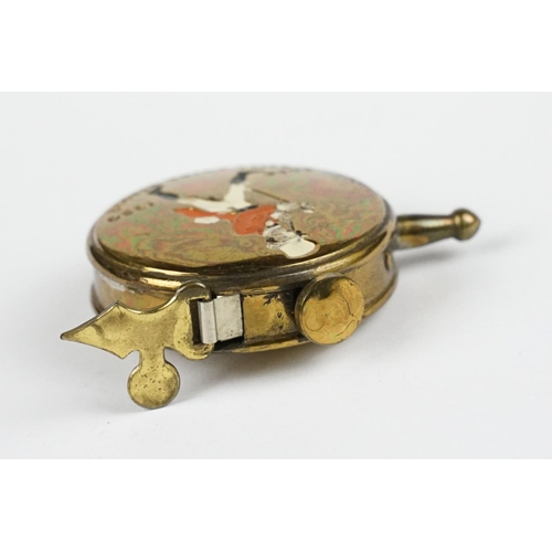 277 - Early 20th century ' Johnnie Walker ' Whisky  Enamelled Bowls Tape Measure marked ' born 1820 still ... 