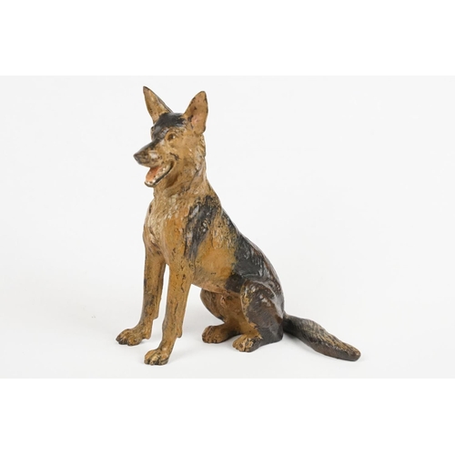 280 - Cold painted bronze figure of a dog, approx 10cm tall