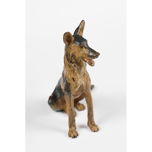 280 - Cold painted bronze figure of a dog, approx 10cm tall